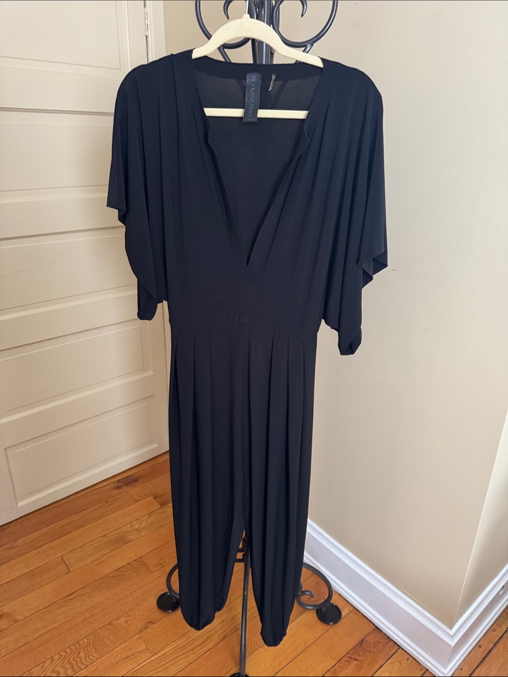Norma Kamali Black rectangle jog Jumpsuit